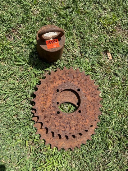 Cast iron weight and gears