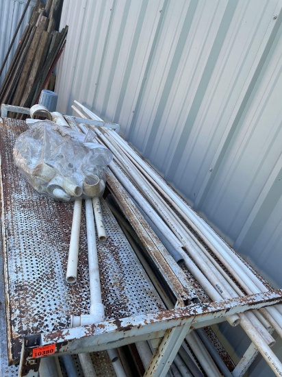 Lot contains sticks of PVC on TOP SHELF ONLY *BUYER IS RESPONSIBLE FOR LOADING*