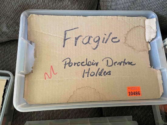 Porcelain denture holders
