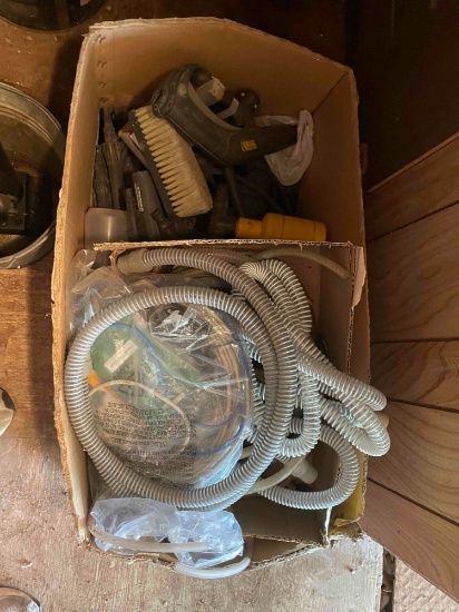 Hosing, wires, scrub brush, and lots of miscellaneous items