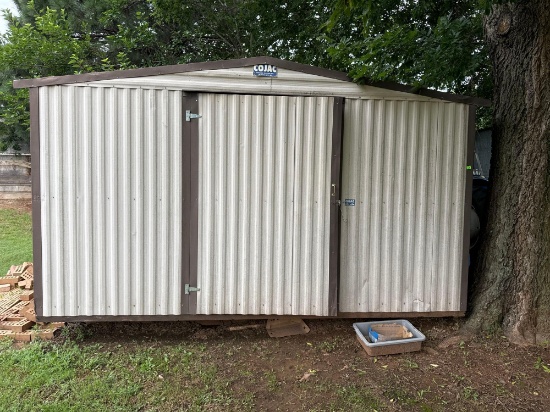 Portablebuilding 8x12x8 contents are not included *BUYER IS RESPONSIBLE FOR DISASSEMBLING LOADING*