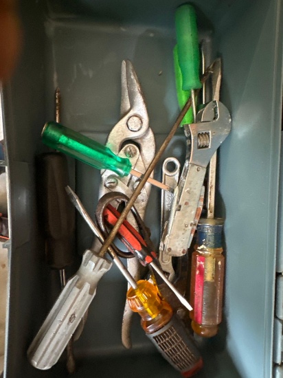 Screw drivers, crescent wrench, and other hand tools