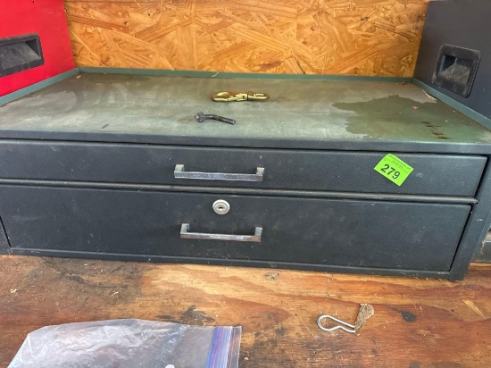 2 drawer tool box with contents