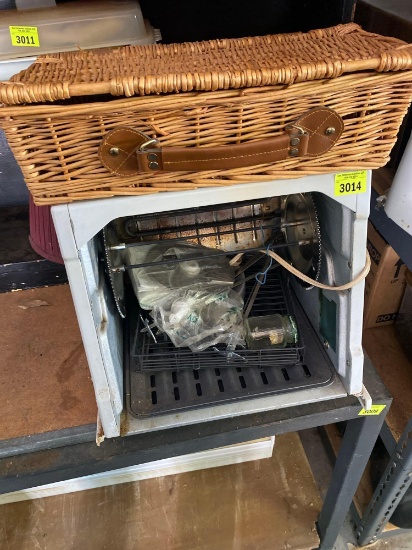 Picnic basket and a rotisserie