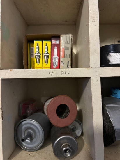 Spark plugs, electrical fuses, and misc items