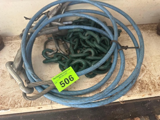 Chain and cable with hooks