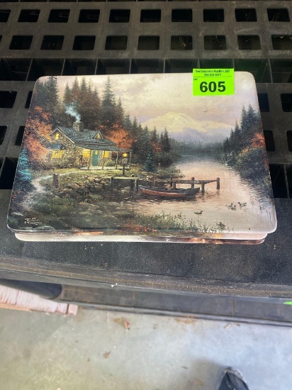Peaceful reflection plate by Thomas Kinkade