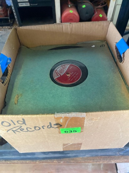 Box of vintage records