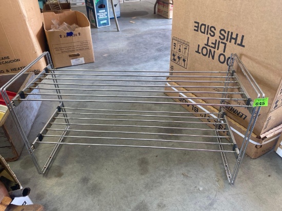 2 shelf metal shelf