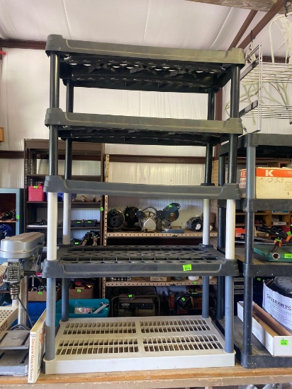 Plastic shelving unit