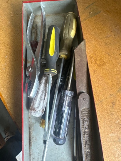 Screwdrivers, pliers, socket, and other tools