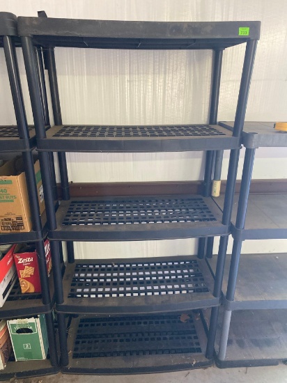 Plastic shelving Pick up after 1pm