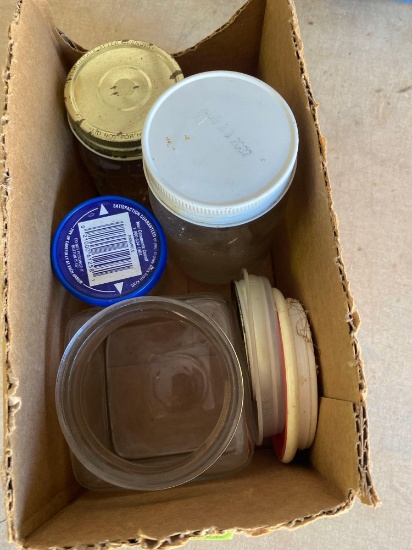 Miscellaneous jars with lids