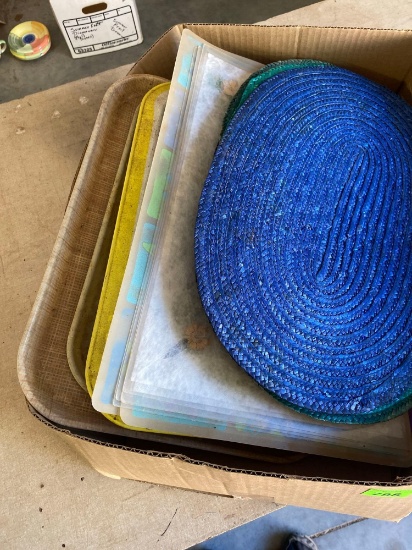 Vintage kids lap TV trays, and other various place mats