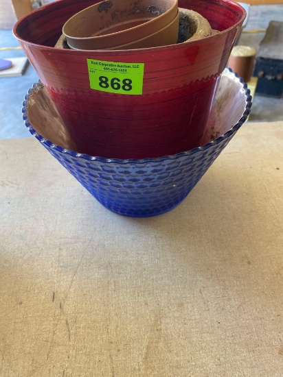 Various flower pots