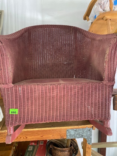 Vintage wicker rocking chair