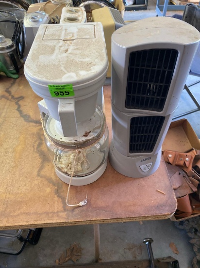 Coffee maker and fan