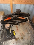 Scissor jacks and a bottle jack