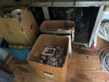 Lot of crushed aluminum cans - 2 boxes and section under cabinet *BUYER IS RESPONSIBLE FOR LOADING*