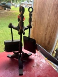 Vintage fireplace tool set