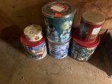 Empty popcorn cans
