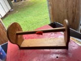 Wooden paper towel holder
