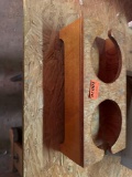 Wooden dog bowl holder