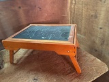 Lap tray with chalkboard on top