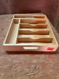 Wooden silverware holder