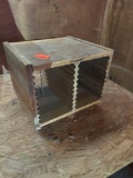 Small wooden box with adjustable shelf