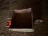 Wooden decorative wheel barrow