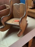 Childs wooden rocking chair