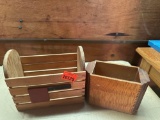 2 wooden boxes