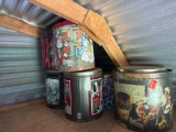 Popcorn tins empty