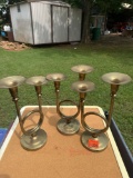 Brass candle holders