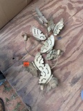 Vintage brass butterfly candle holders