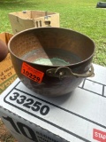 Brass bowl with handle