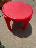 Kids red plastic table
