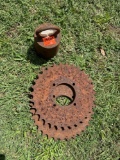 Cast iron weight and gears