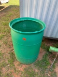 55 gallon green plastic barrel