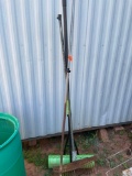 Garden weasle, rake and pooper scooper