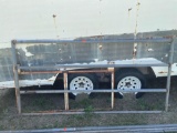 Possibly metal fence and a metal frame