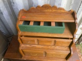 Wooden desk top organizer