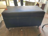 Rolling foot stool with storage