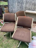 Rolling dinner chairs