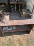 Metal table with contents *BUYER IS RESPONSIBLE FOR LOADING*