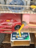 Metal gas can and plastic gas can