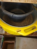 One metal pan, one plastic bucket, and an oil collection container