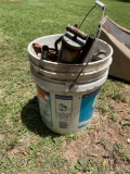 5 gallon bucket with grease guns