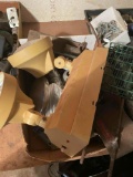 Brass nuts, flood light, and other hardware items